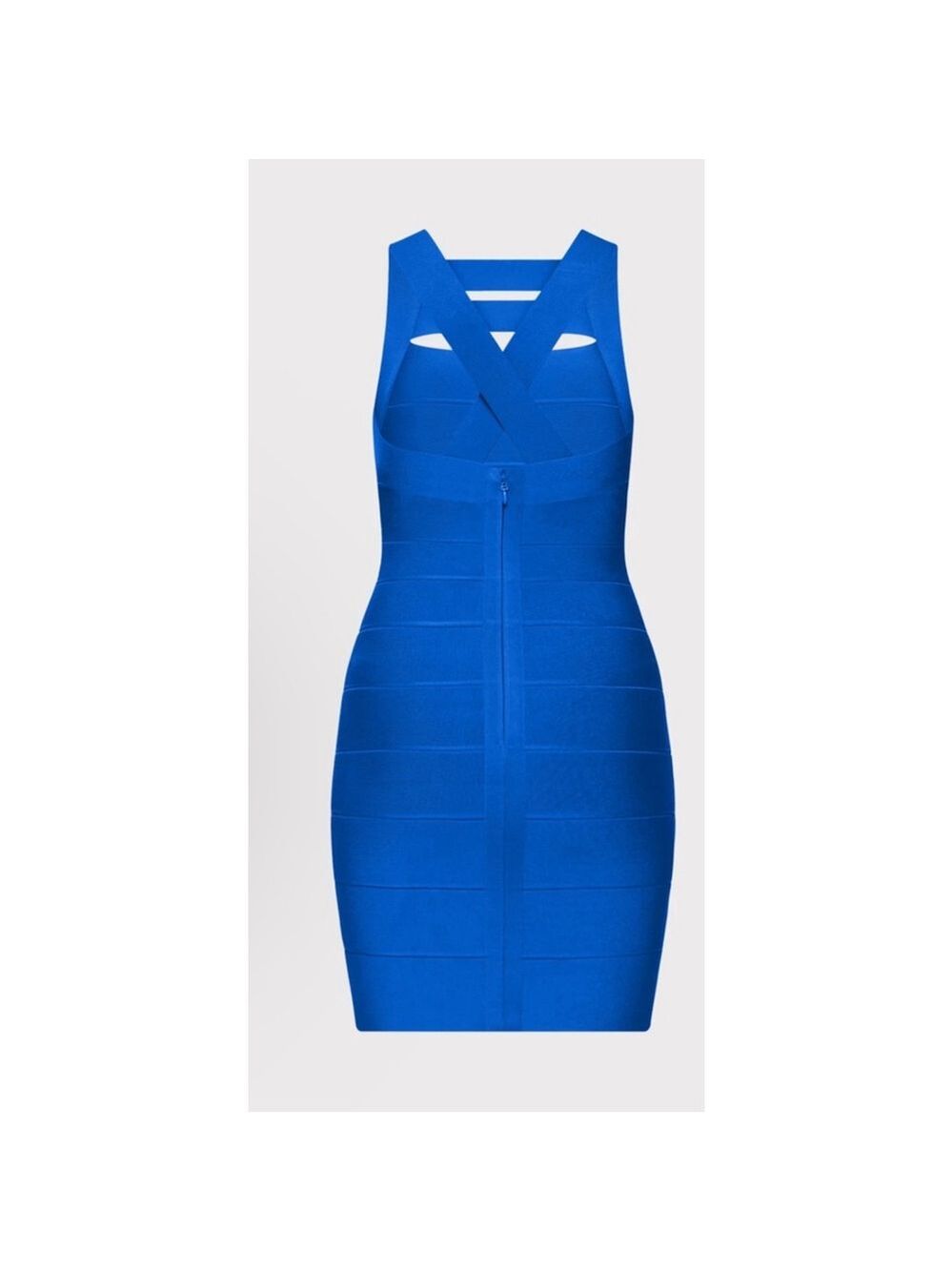 Women's Herve Leger Bandage Mini Dress Blue Size L was $799!! - Picture 3 of 7
